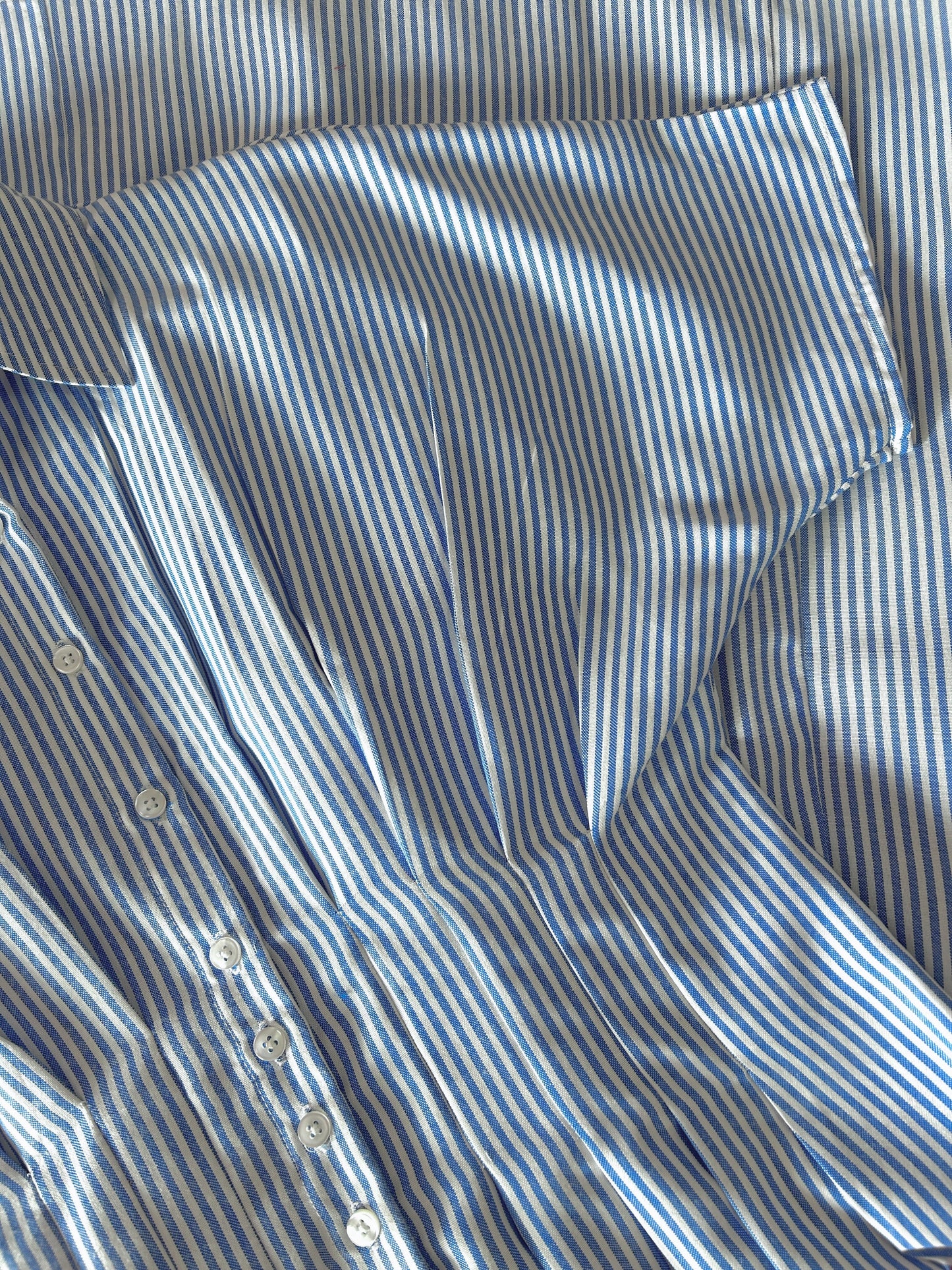 Kira Striped Shirt Dress In Blue