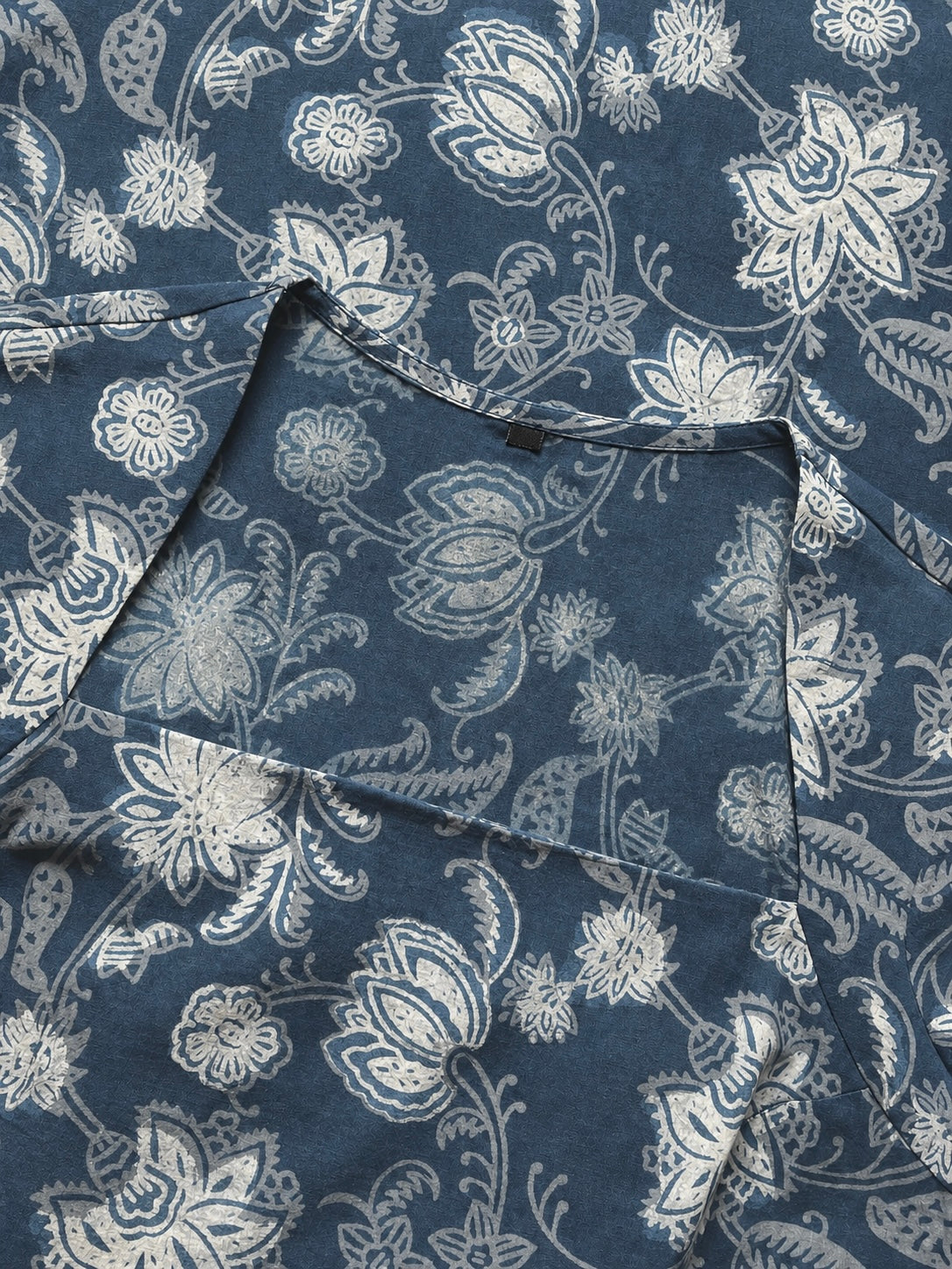Kuhu Short Kurti With Corset Back In Indigo