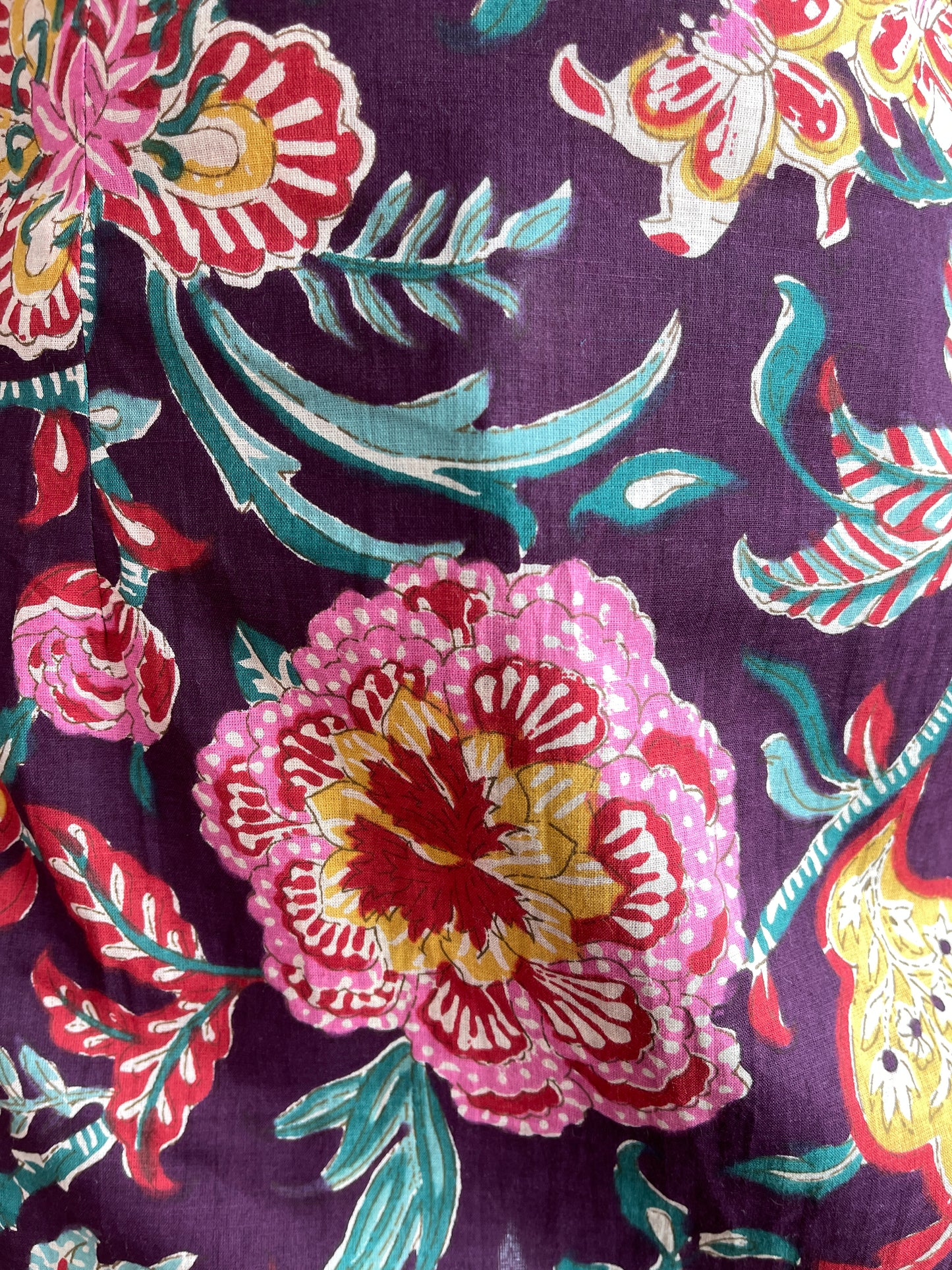 Raha Short Kurti With Corset Back In Purple Floral