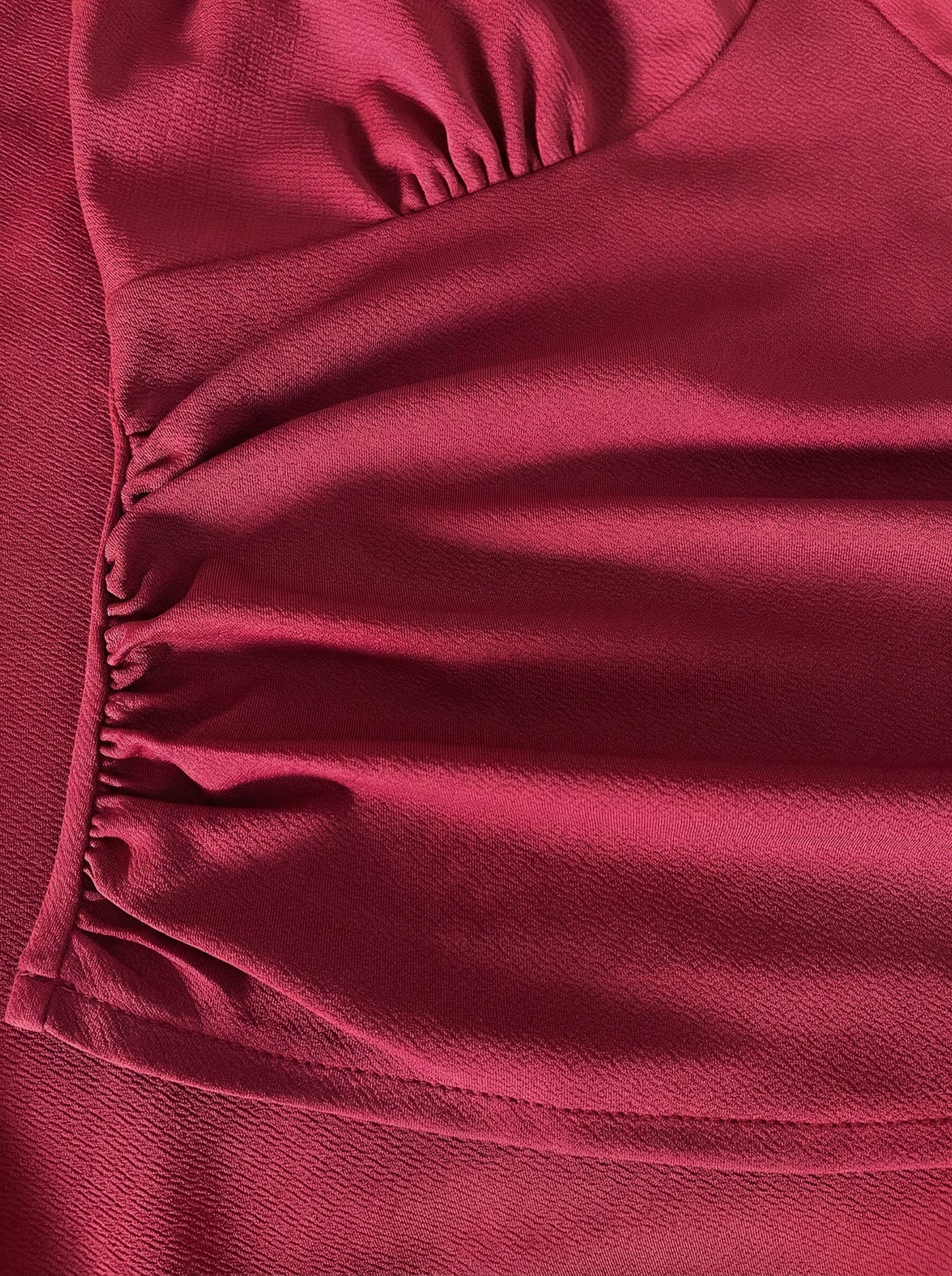 Noa Hammock Top With Gathered Waist In Red