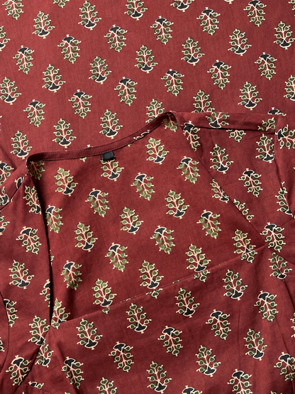 Kuhu Short Kurti With Corset Back In Chocolate