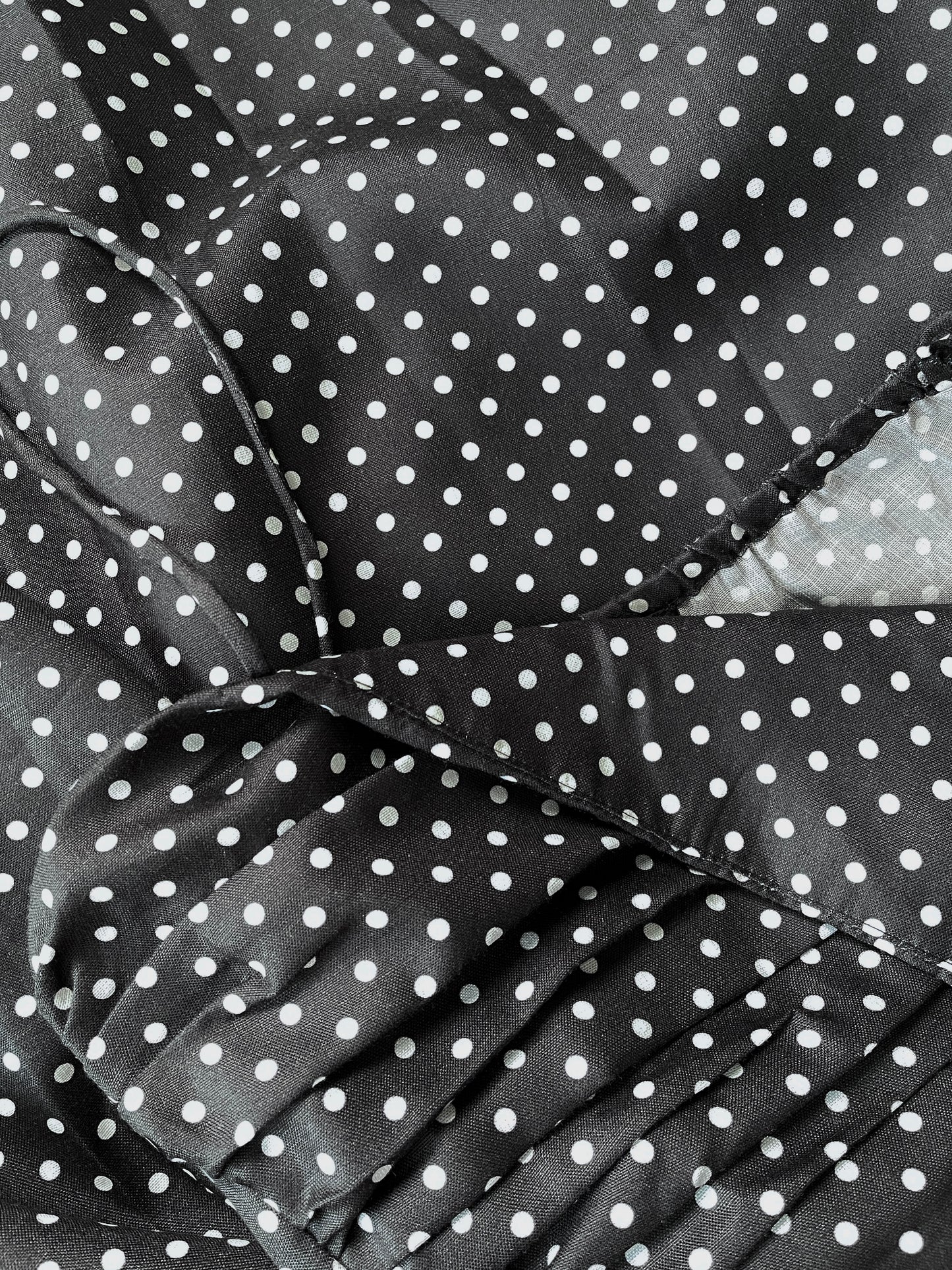 Rachel Polka Dot Dress With Gathers In Black