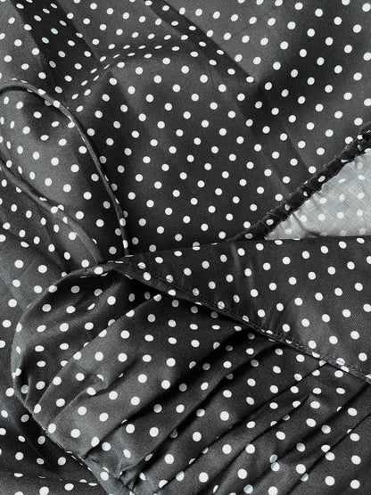 Rachel Polka Dot Dress With Gathers In Black