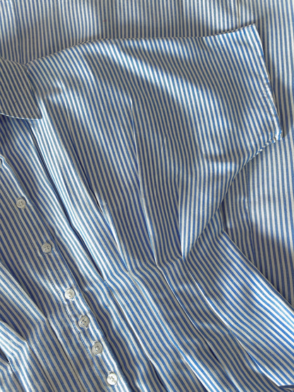 Kira Striped Shirt Dress In Blue